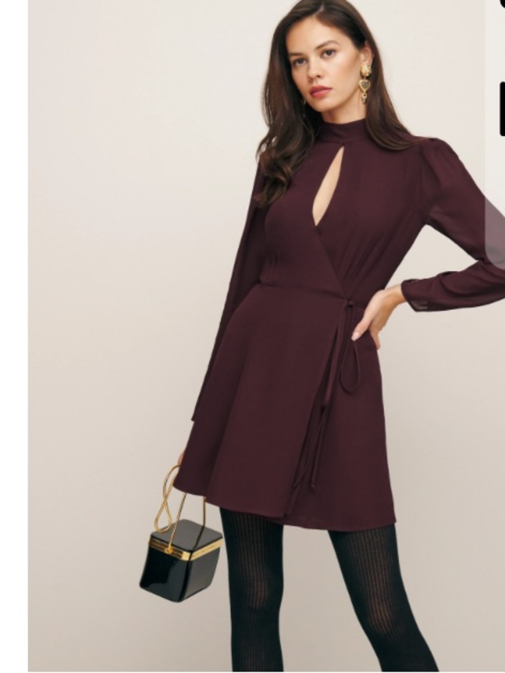 NWT reformation Ottessa Dress Prune XS